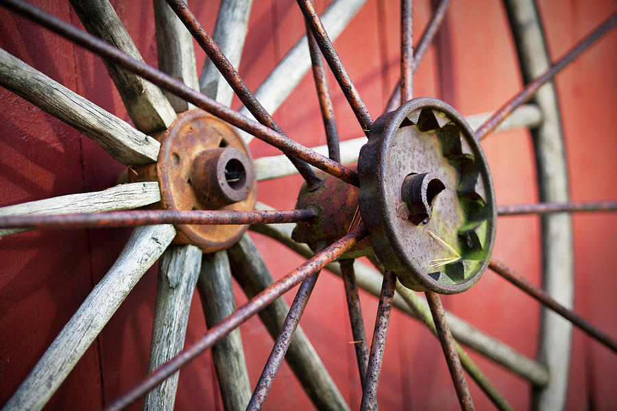 Rusty Spokes Photograph by Eric Gendron
