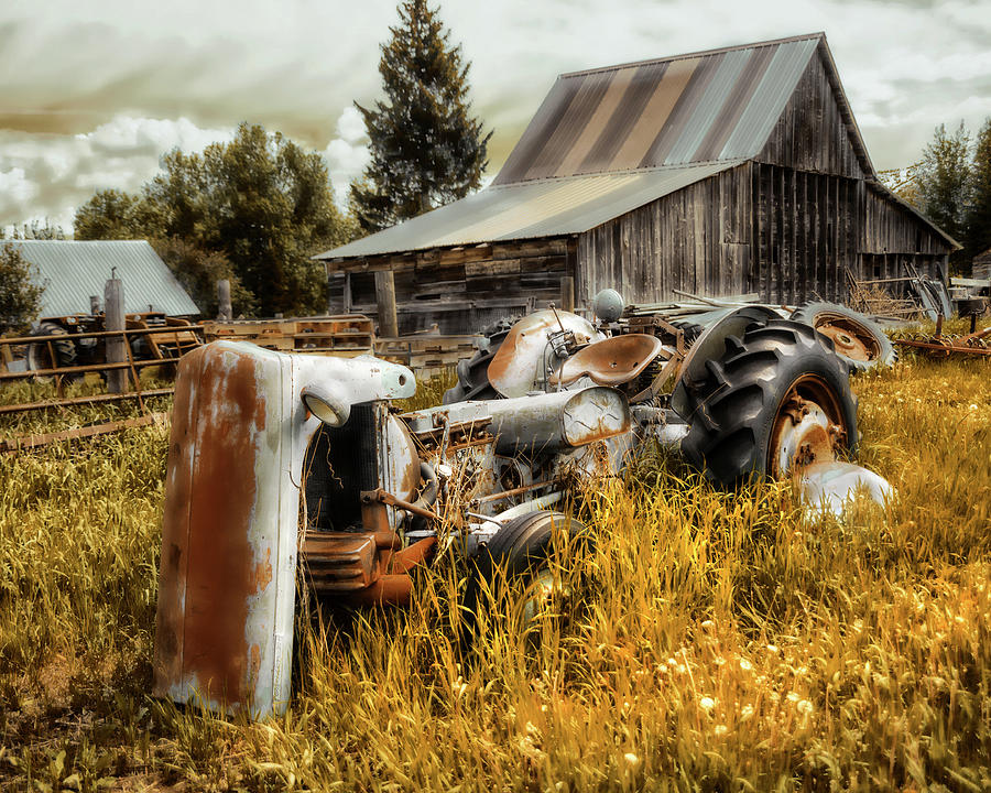 Rusty Tractor Photograph by Jerry Cowart