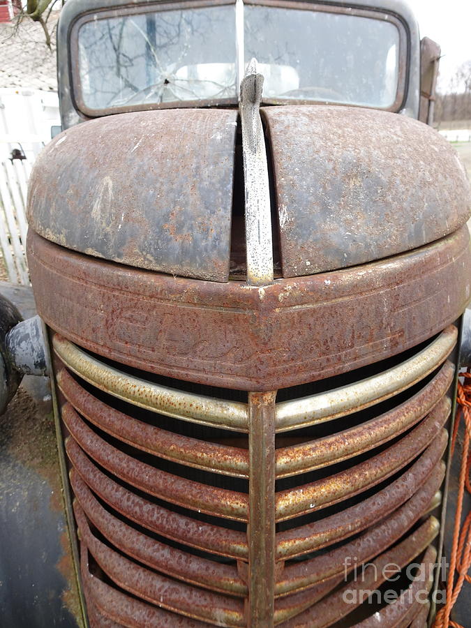 Rusty Truck Front End Photograph