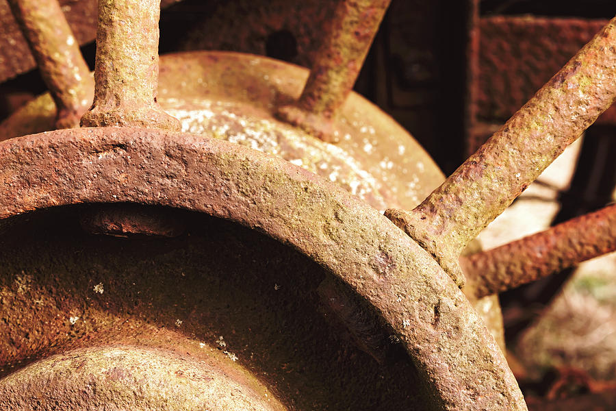 Rusty Wheel Photograph by Travis Rogers
