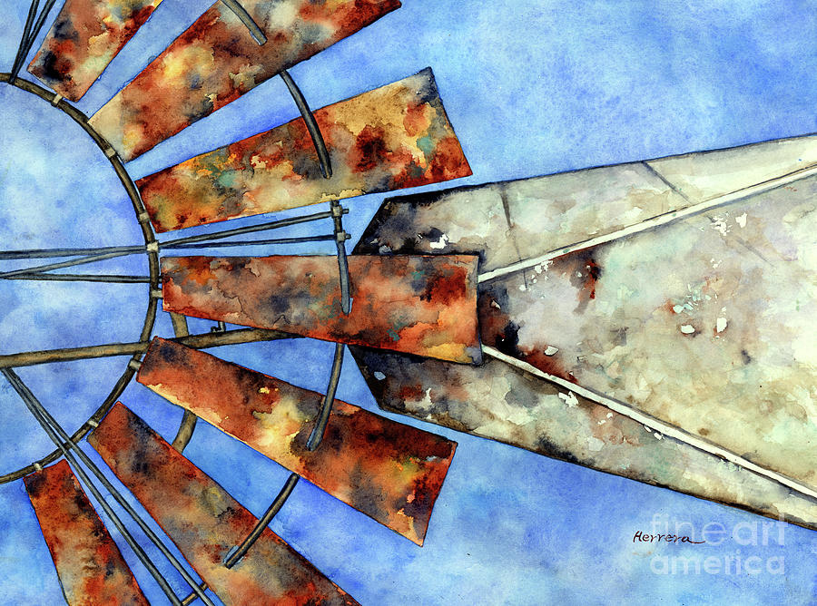 Rusty Windmill Painting