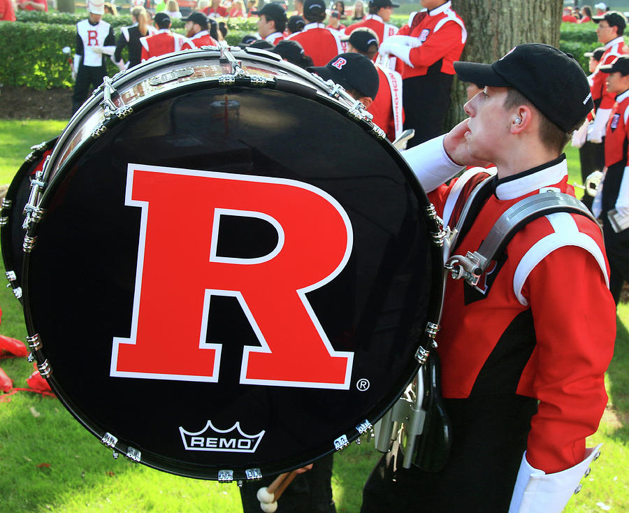 Rutgers Block on the Bass Drum Photograph by Allen Beatty