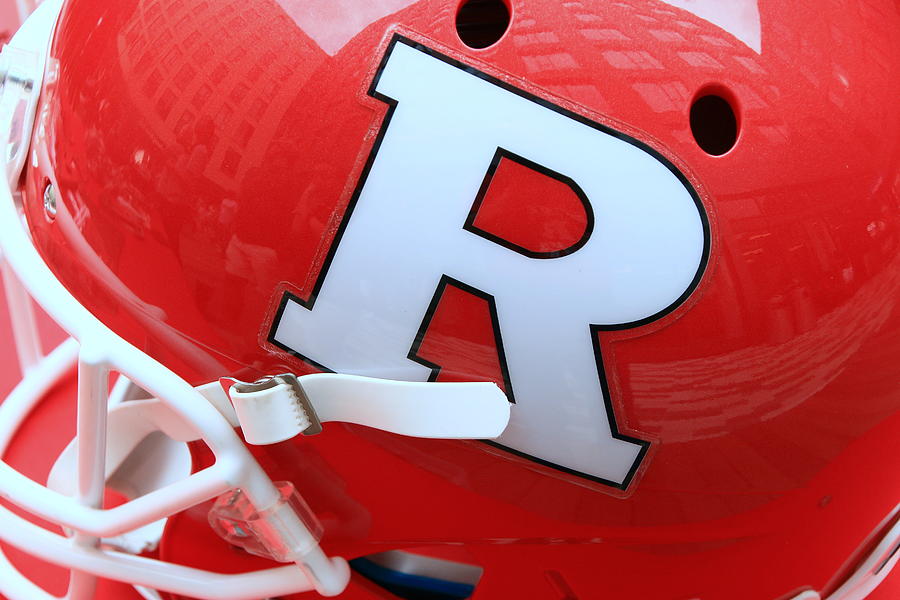 Rutgers Block on the Football Helmet Photograph by Allen Beatty