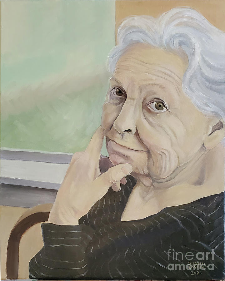 Ruth at 90 Painting by Susan Lafleur