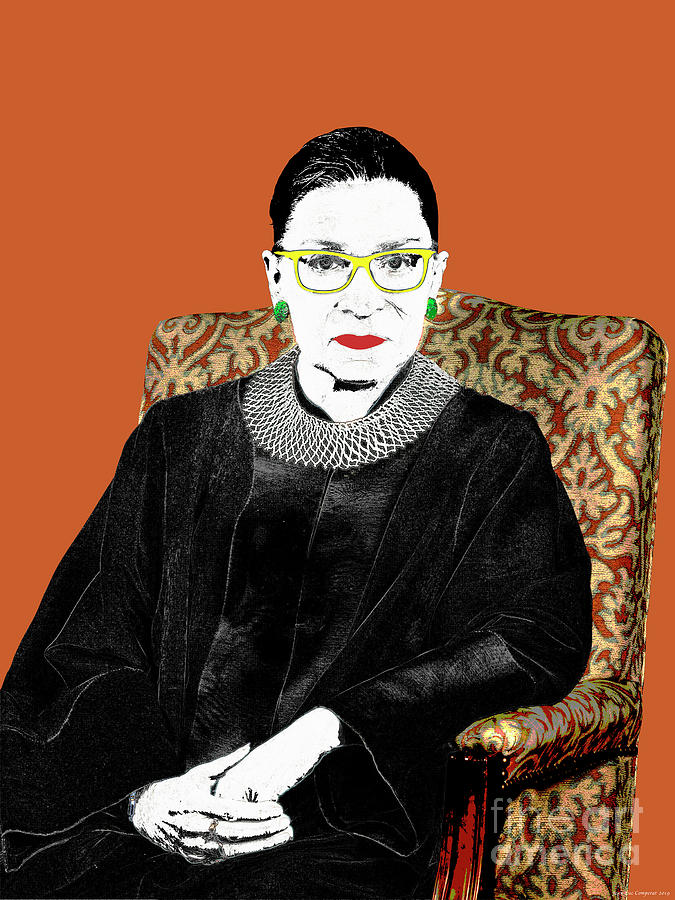 Ruth Bader Ginsburg Digital Art by Jean luc Comperat