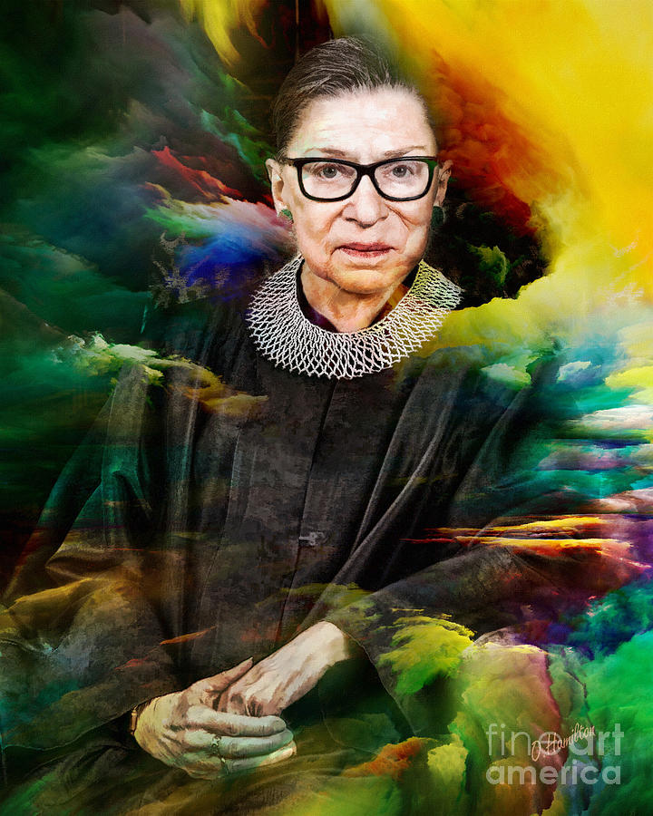Ruth Bader Ginsburg Notorious RBG Mixed Media by Olga Hamilton