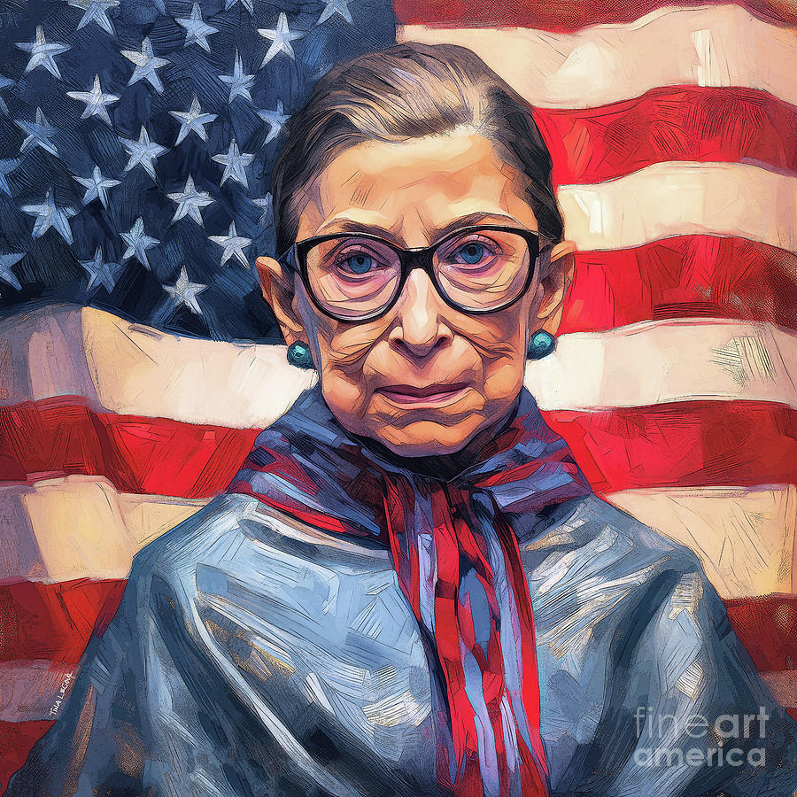 Ruth Bader Ginsburg Painting - Ruth Bader Ginsburg by Tina LeCour