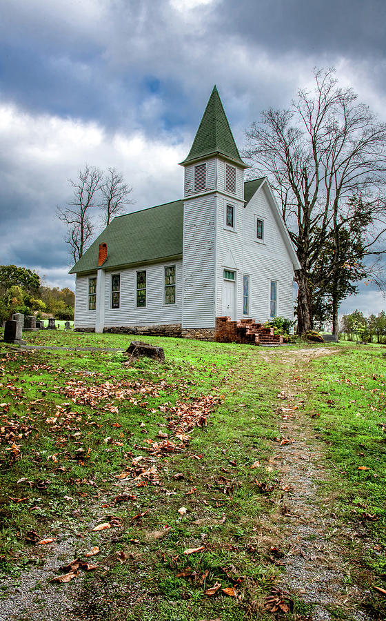 Rutledge Presbyterian Church, Vertical Photograph by Marcy Wielfaert