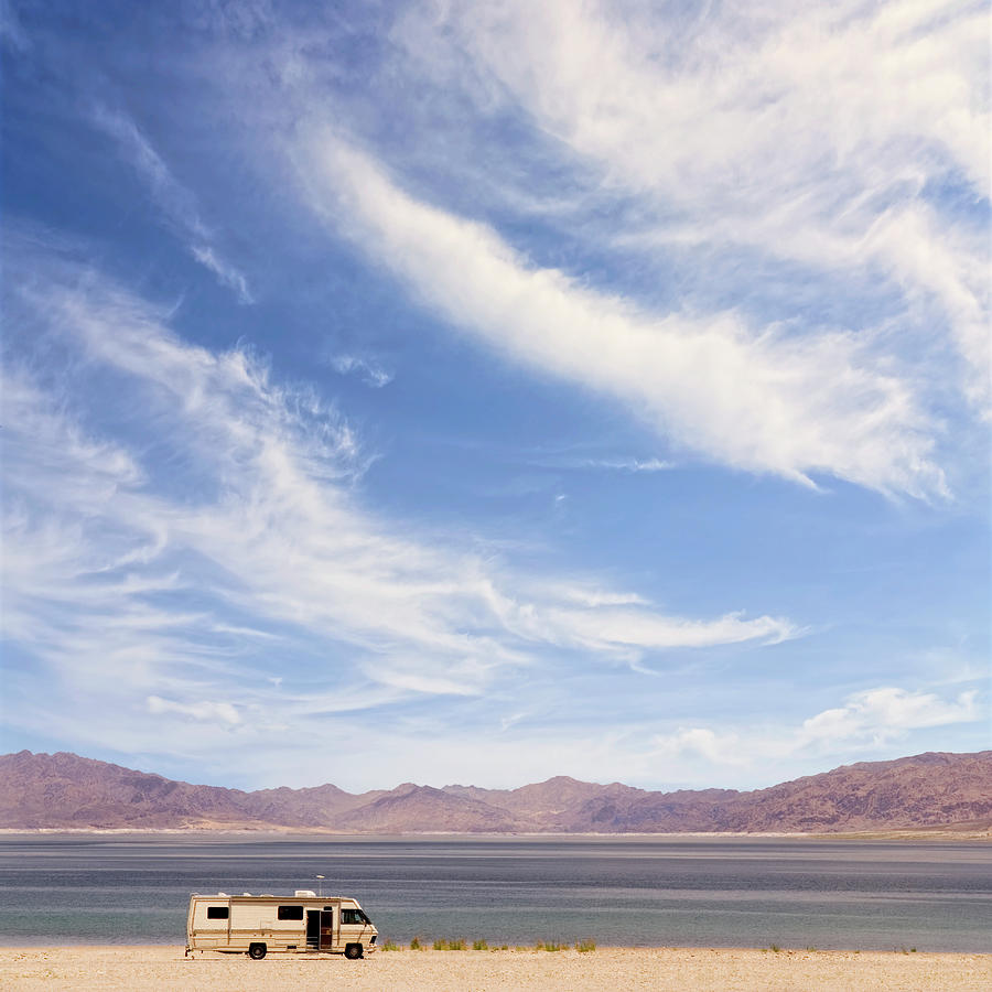 RV at Lake Mead Nevada Photograph by Bob Pardue