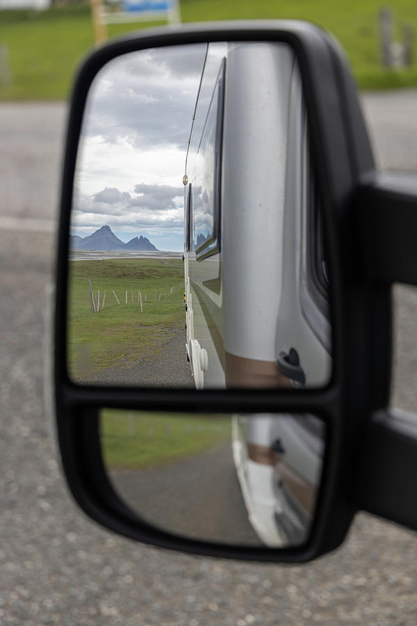 RV rearview Mirror Iceland  Photograph by John McGraw