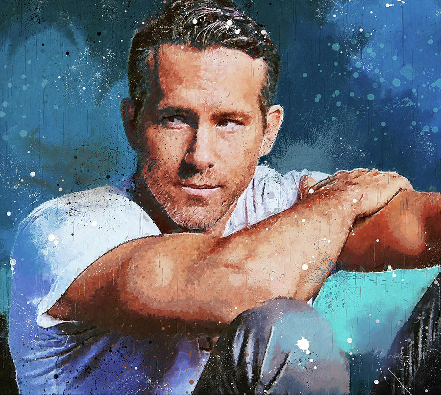 Ryan Reynolds Painting by Jordan Blackstone