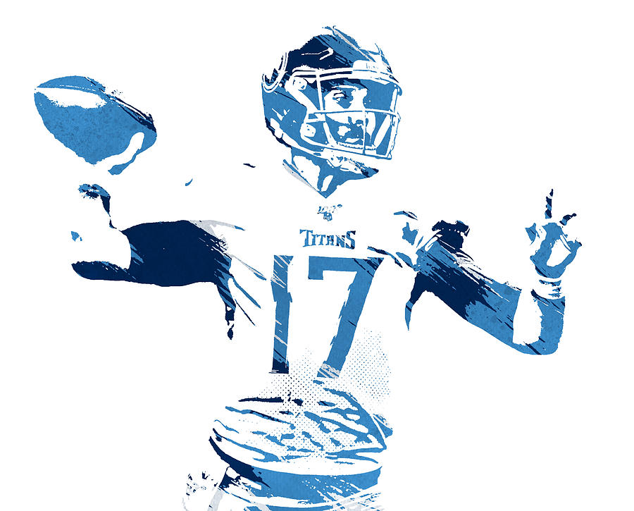 A J Brown Tennessee Titans Watercolor Strokes Pixel Art 1 Mixed