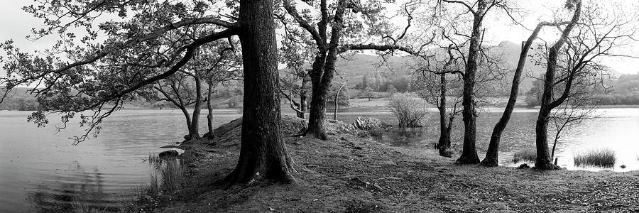Rydal water in the lake district black and white Photograph by Sonny Ryse