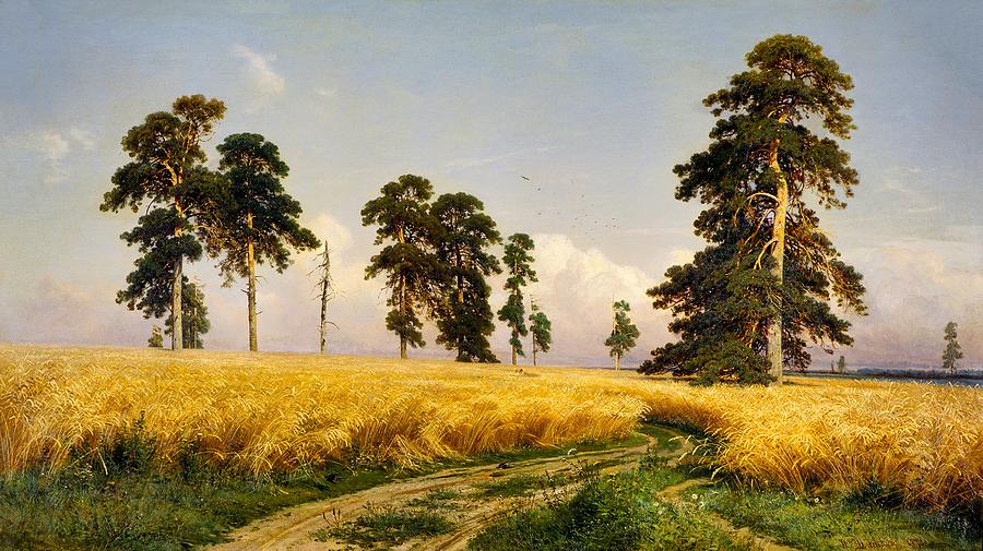 Rye Field Painting by Mountain Dreams - Fine Art America