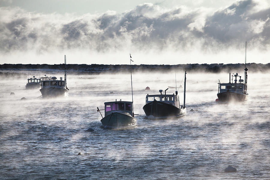 Rye Harbor Seasmoke Photograph by Eric Gendron