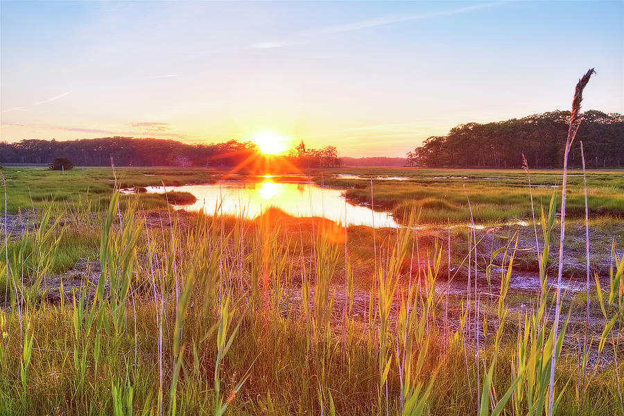 Rye Marsh Sunset Photograph by Eric Gendron