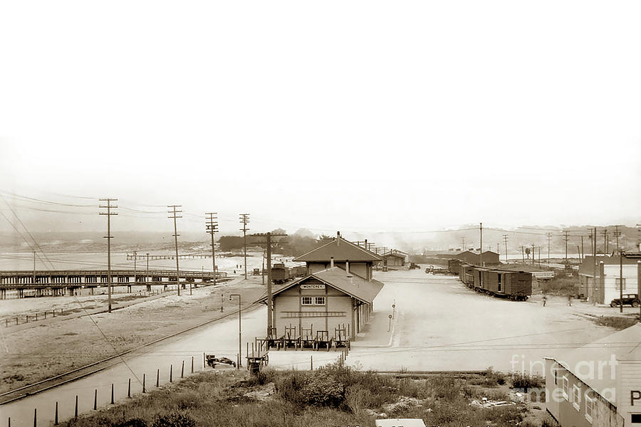 Pier Photograph - S. P. Passanger depot Monterey, Circa 1930 by Monterey County Historical Society
