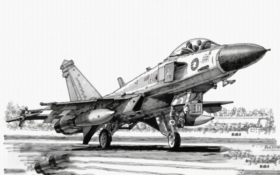 Saab Jas 39 Gripen Swedish Fighter Rockets Rbs15 Drawing by Lowell ...