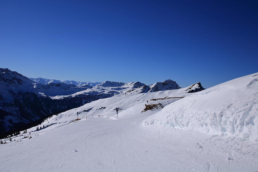 Saalbach Ski Circus mountain resort, Austria at winter time Photograph by Pejft