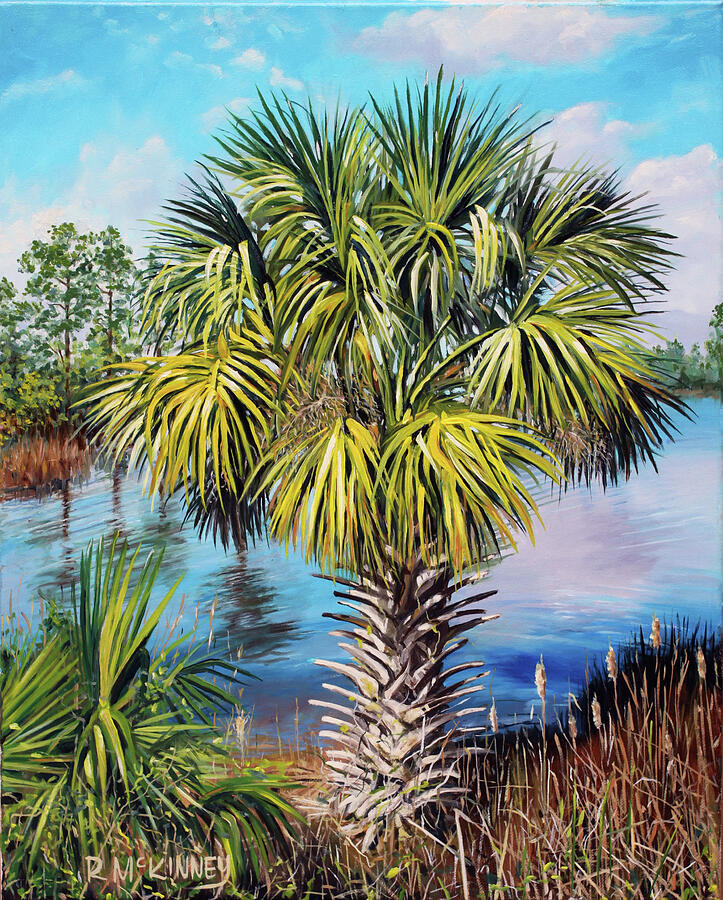 Sabal Palm Florida Painting by Rick McKinney