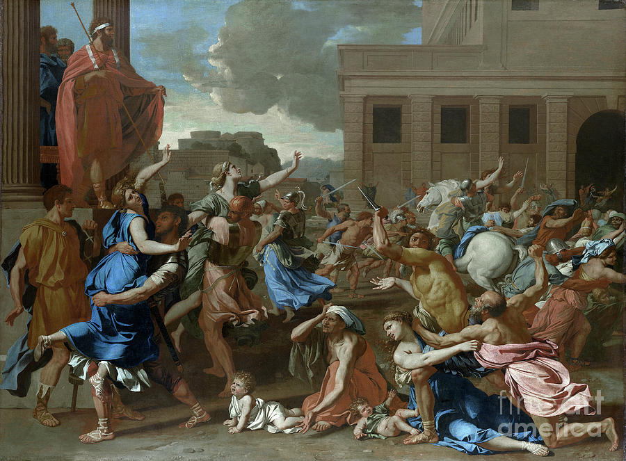 Sabine Women Painting by Nicolas Poussin