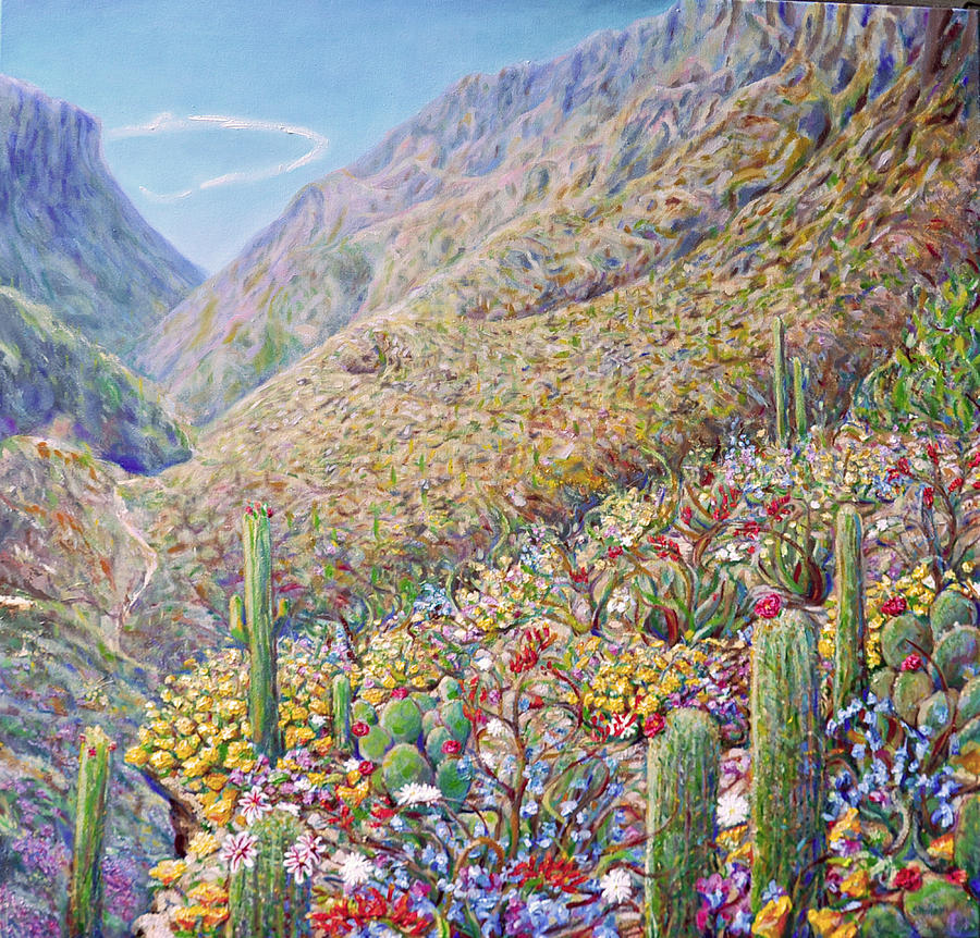 Sabino Canyon Painting by Nancy Shuler