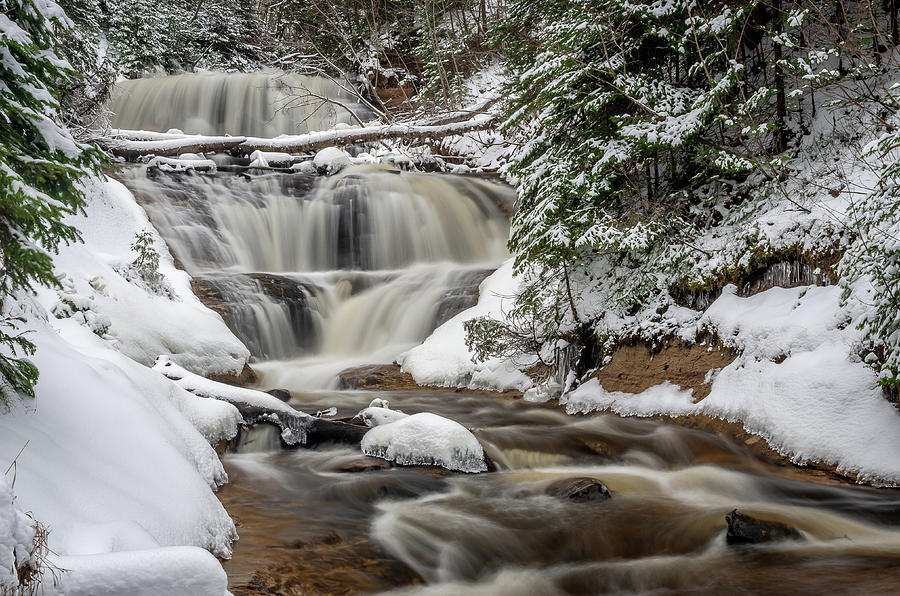 Sable Falls in the winter. Photograph by Gary McCormick