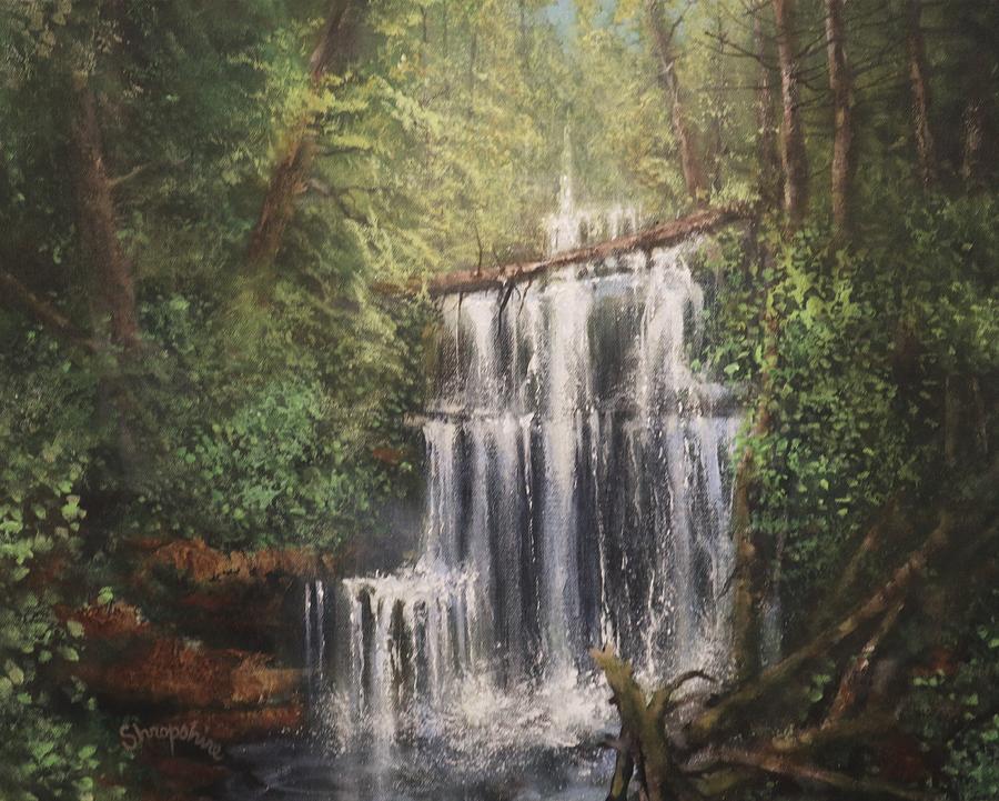 Sable Falls Painting by Tom Shropshire