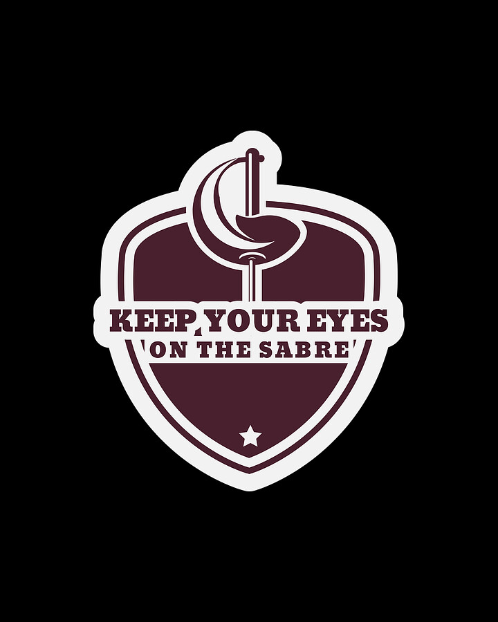 Sabre Fencing Saber Fencer Sport Tournament Gift Digital Art by Justus