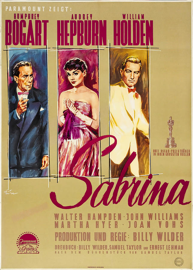 Sabrina, 1954 - art by Rolf Goetze Mixed Media by Movie World Posters