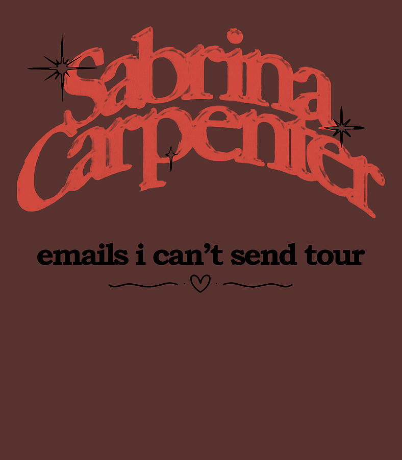 Sabrina Carpenter Emails I Cant Send Tour 2023 front Digital Art by
