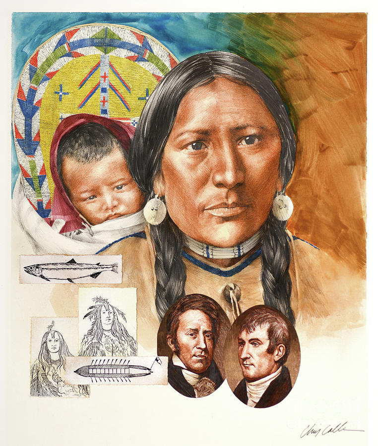 Sacajawea Painting by Chris Calle