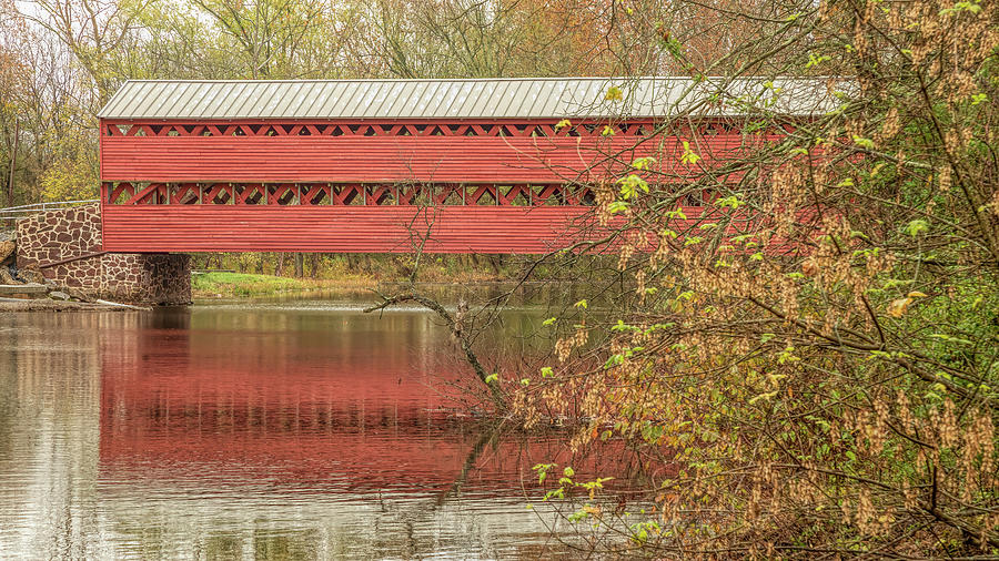 Sachs Covered Bridge Photograph by Rod Best