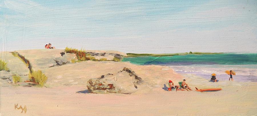 Sachuest Beach Second Beach Newport RI  Painting by Patty Kay Hall