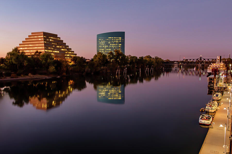 Sacramento Riverfront Sunset Photograph by Gary Geddes