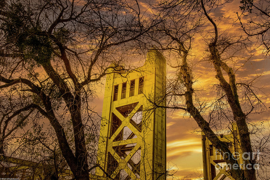 Sacramento Tower Bridge Golden Hour Photograph by Mitch Shindelbower