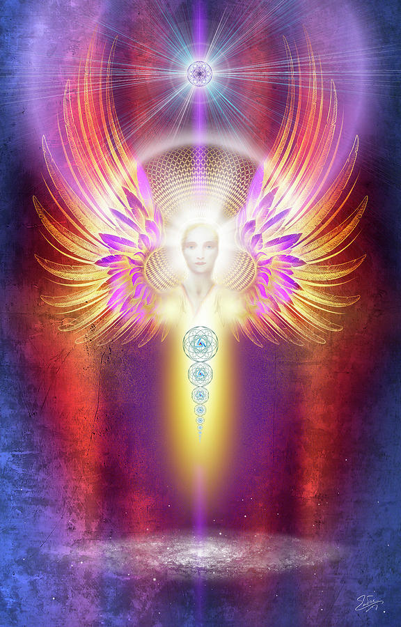 Sacred Angel 10 Digital Art by Endre Balogh