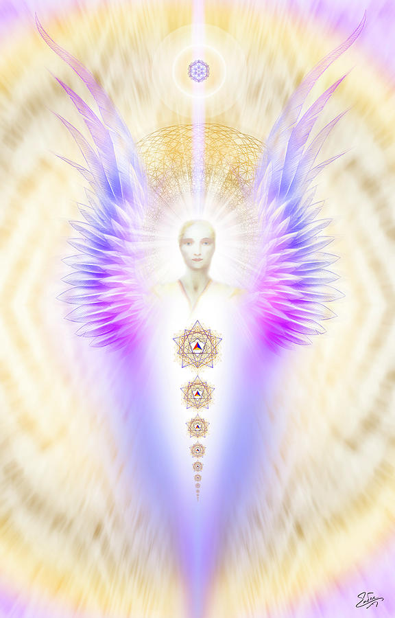 Angels Digital Art - Sacred Angel 13 by Endre Balogh
