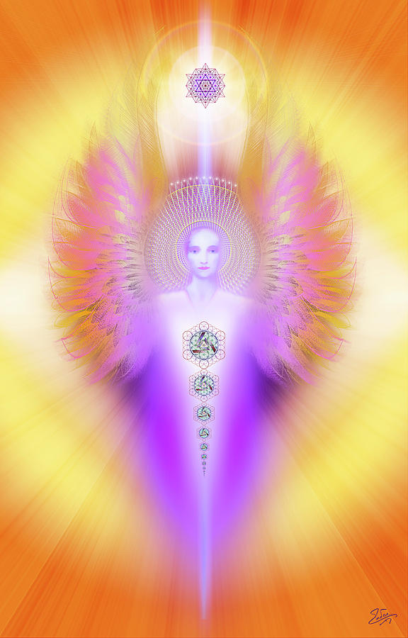 Sacred Angel 17 Digital Art by Endre Balogh