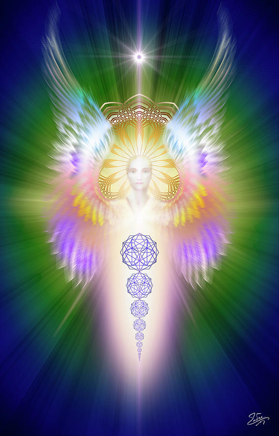 Sacred Angel 4 Digital Art by Endre Balogh
