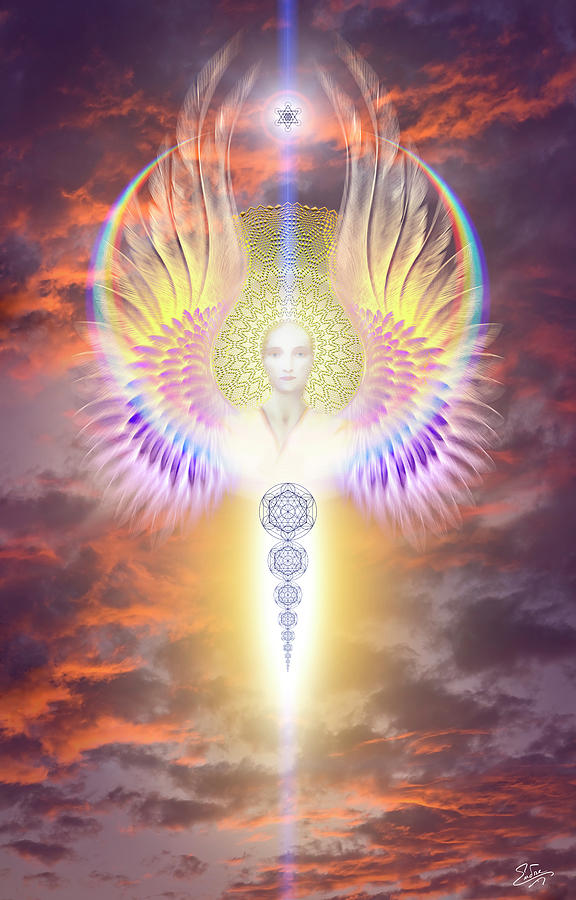 Sacred Angel 8 Digital Art by Endre Balogh