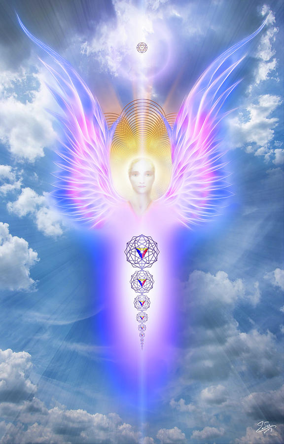 Angels Digital Art - Sacred Angel 9 by Endre Balogh