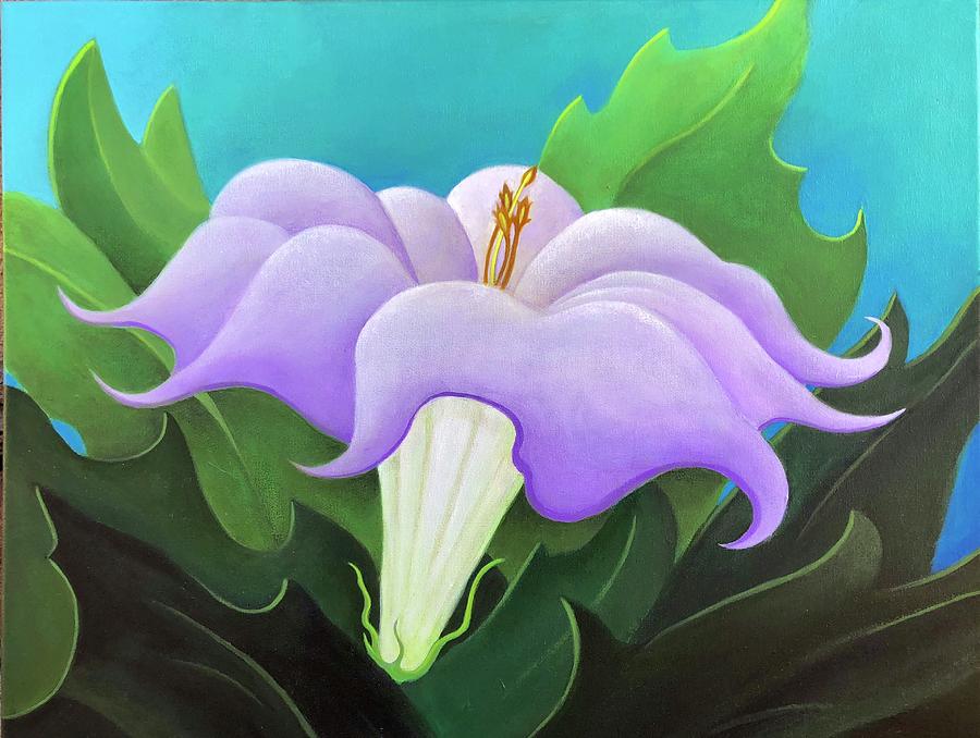 Sacred Datura Painting by Richard Dennis