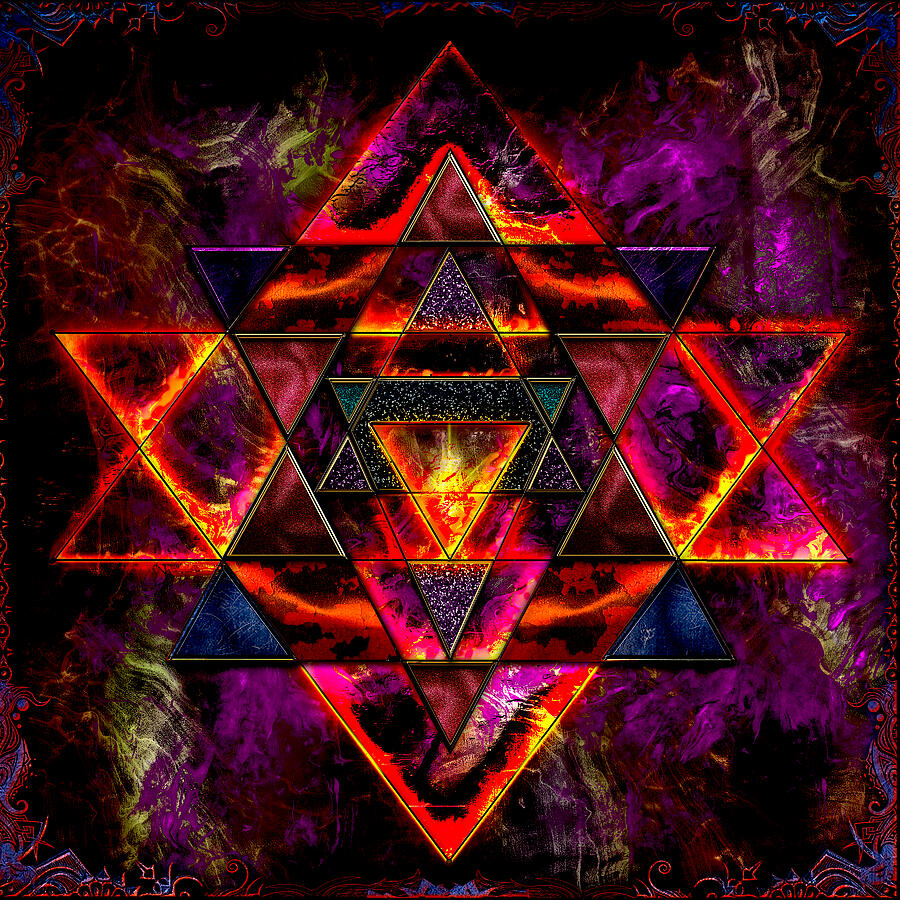Abstract Digital Art - Sacred Fire by Michael Damiani