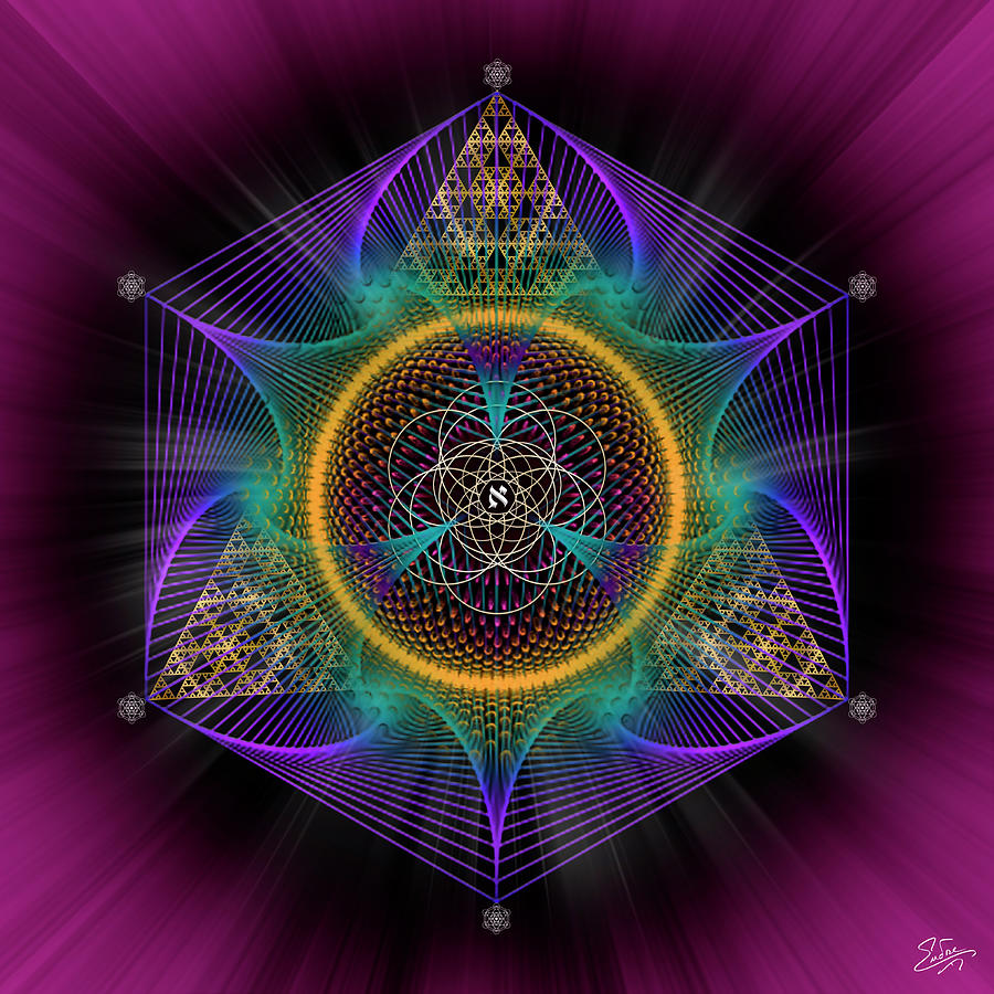 Sacred Geometry 828 Digital Art by Endre Balogh