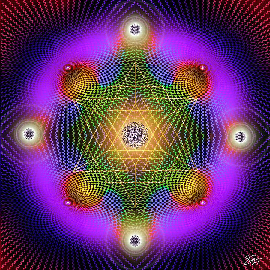 Sacred Geometry 842 Digital Art by Endre Balogh