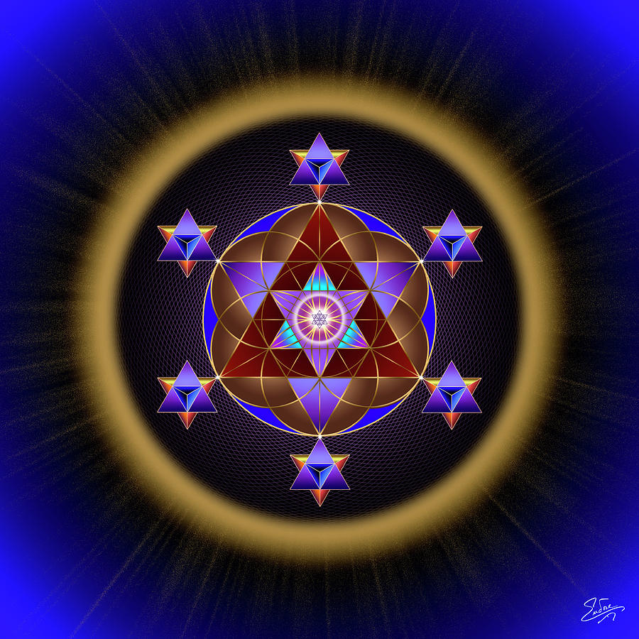 Sacred Geometry 849 Digital Art by Endre Balogh