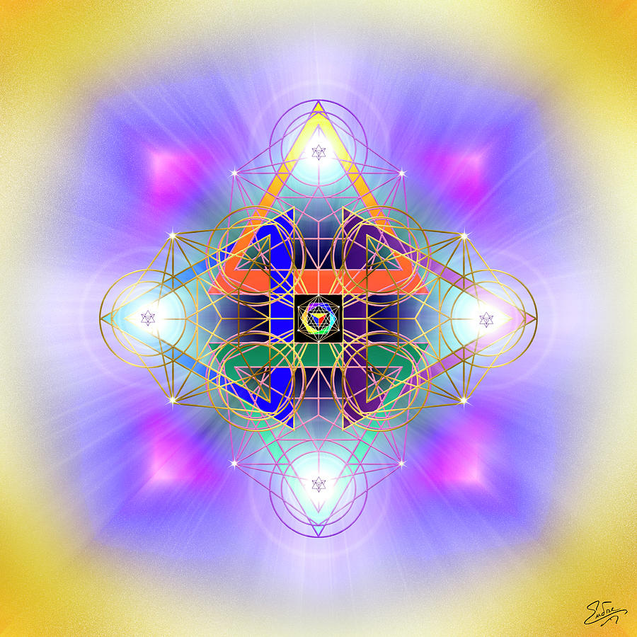 Sacred Geometry 851 Digital Art by Endre Balogh