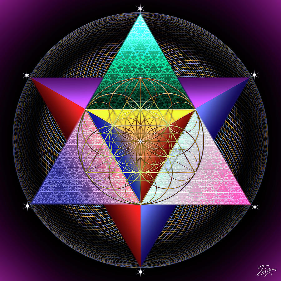 Sacred Geometry 860 Digital Art by Endre Balogh