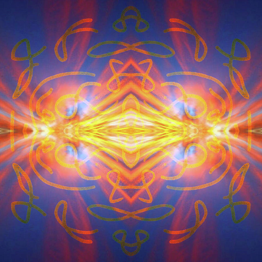 Sacred Geometry Light Language Art Digital Art by Dean Marston